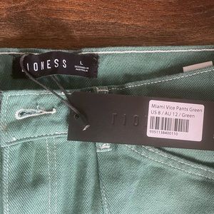 Princess Polly new Miami vice green strait leg jeans